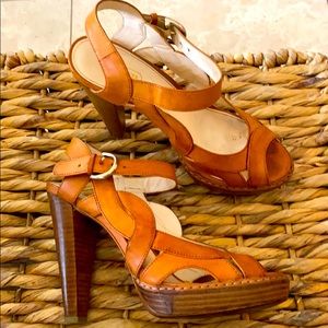 Leather Coach heels!